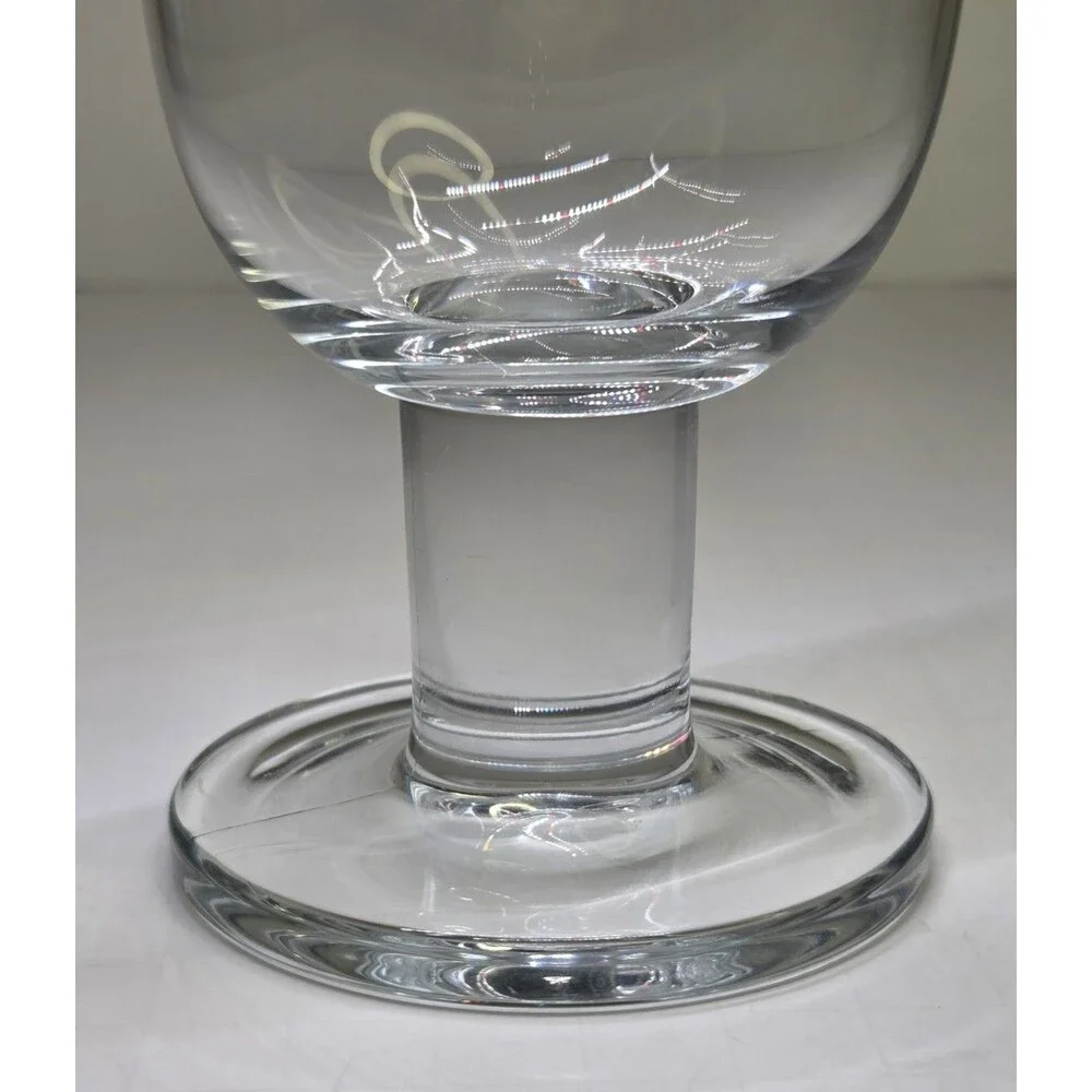 Set Of 6 CRATE & BARREL Viva Clear Water Goblets Glasses Rare Discontinued 6.4